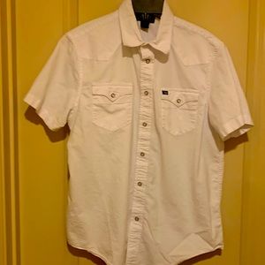 Polo Ralph Lauren white western snap shirt short sleeve